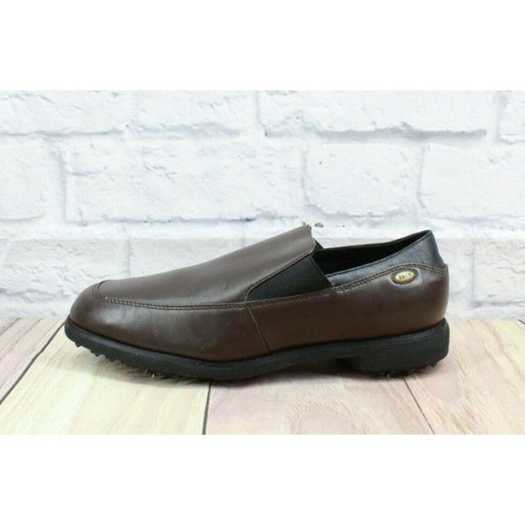 Etonic DRI-LITE 200 Brown Slip On Spikeless No Metal Golf Shoes Size 9 M - Picture 2 of 9